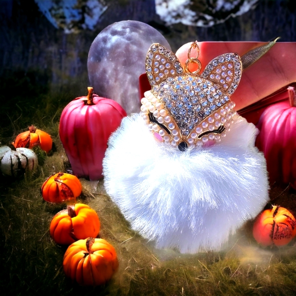 🎃 Fox PomPom Bag Charm